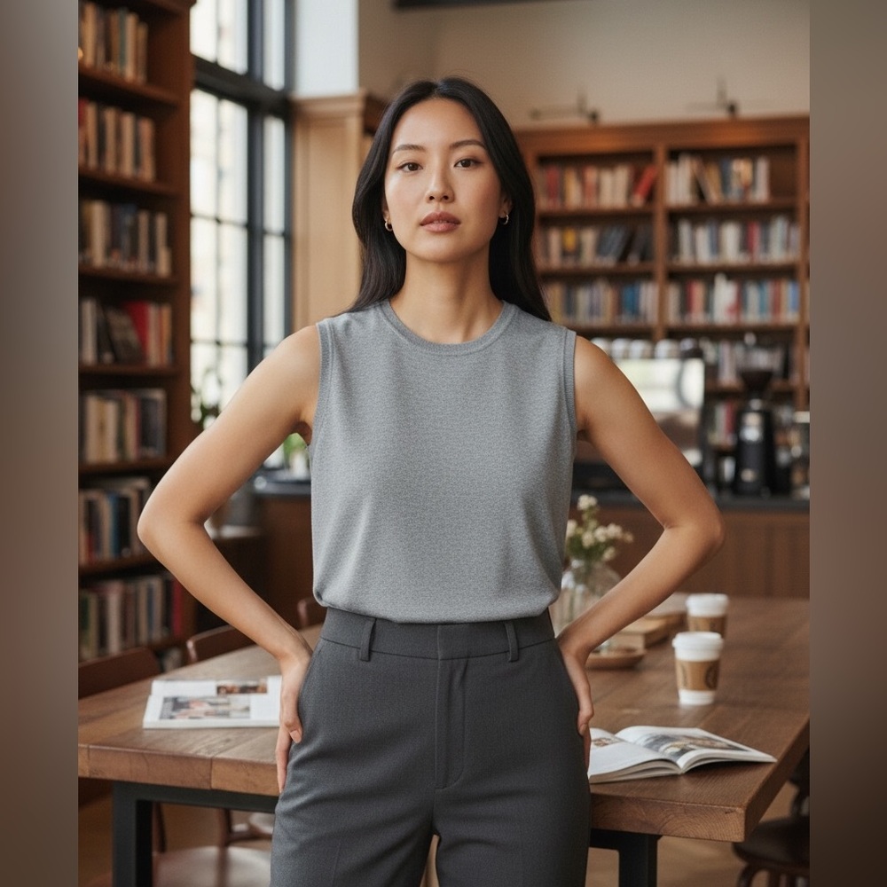 Charter Club Gray Sleeveless Women's Top.

Size M.